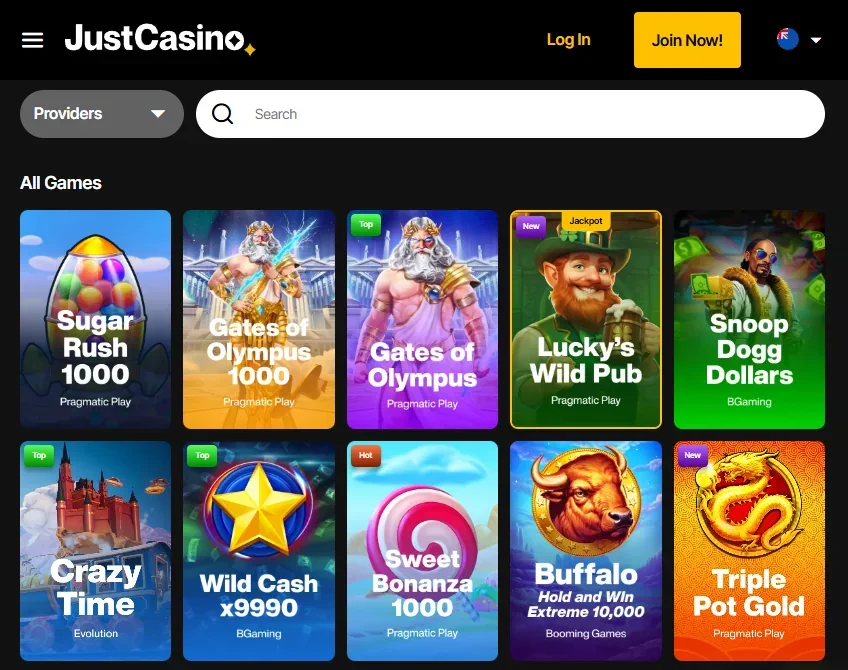 justcasino games